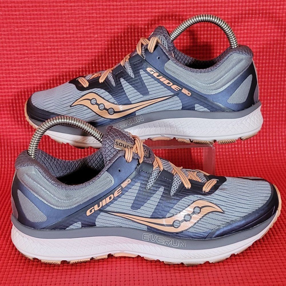 Saucony Guide ISO Grey/Blue Athletic Shoes - Women's 7